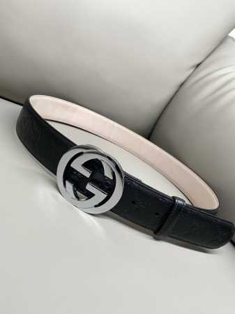 Gucci 古驰 经典永不过时 热压G进口牛皮 变色树膏底 双G对扣 大气上档次 大花 - 点击图像关闭