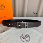 特 HermèS 爱马仕针扣 原单品质 进口头层牛皮 咖啡色荔枝纹搭配黑色平纹 32Mm宽 双面可用 配官网H亮金 亮银扣