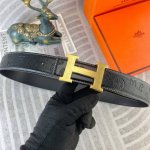 爱马仕 特种皮腰带系列 原厂五金精品不锈钢扣 手感柔软舒适 宽3.8Cm