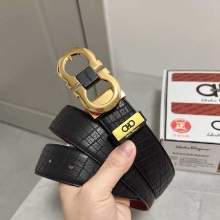 品名：菲拉格幕 原单皮带 材质：原单牛皮腰带 百分百头层牛皮腰带保证真皮，24K纯钢扣，专柜原单品质、做工精细，时尚大牌，送人自用首选 包装： 请认准如图专柜包 - 点击图像关闭