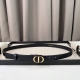 特P170 Dior 23 新款 C D搭扣黄铜小牛皮腰带 经典永存 2.0Cm