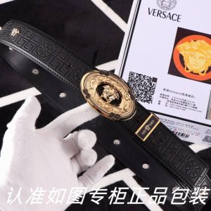 品名：范思哲.Ver Sace原单 型号：认准如图专柜包装，赠送打孔器 材料：百分百头层牛皮，保证真皮。美人头，24K钢扣，镶嵌满满美杜莎人头五金，纯手工工艺专