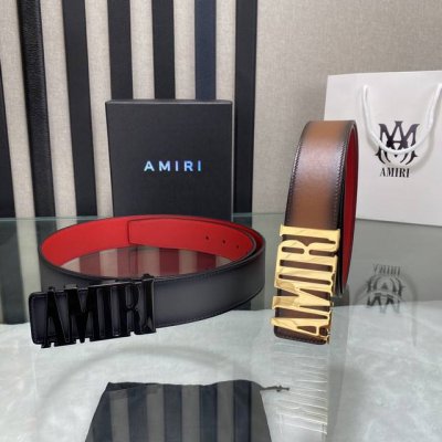 特 爱美丽amiri最新网红爆款双面牛皮皮带配原装盒专柜同步3.8宽新款上市了，原版牛皮，搭配钢扣，优雅，大方用的方便。谢谢你转载。