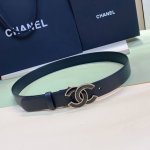 特 C Hanel Cc扣 黄铜金色金属 3.0Cm精品 小牛皮腰带 手感极佳 典雅 欧码75、80、85、90、95、100 不含扣长度