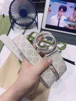 特 Gucci.古驰 全套包装 3.8Cm进口小牛皮压花, 专柜正品1:1完美复刻. 原版底皮, 采用热压印技术的gucci Signature皮革精制而成，触