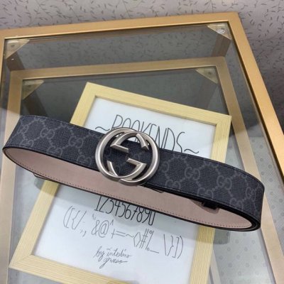 特 配全套包装盒 Gucci-意大利顶级进口专柜专用涂层帆布配磨砂底，搭配真空电镀喷砂纯铜扣，经典款式，专柜有售，宽度 3.8Cm