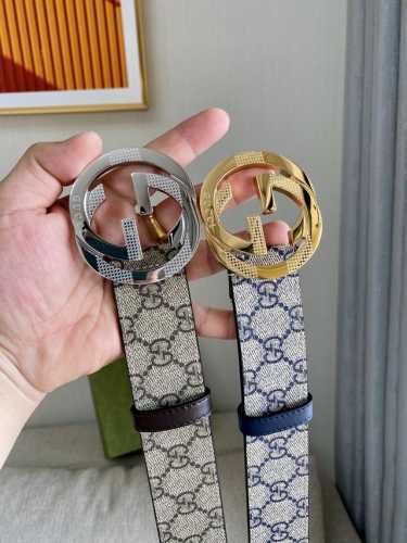 特P160 新款 Gucci 纯钢花纹五金 正品厚度 永不掉色 宽： 4.0Cm 原厂皮 正品底