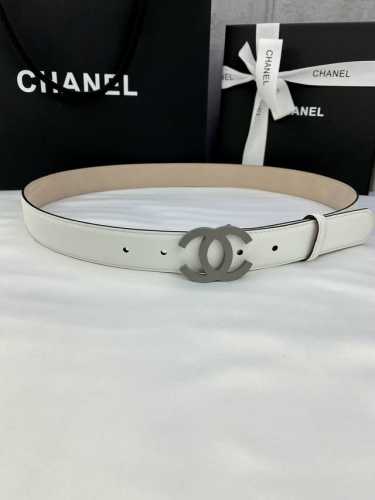 宽度3.0Cm Chanel 香奈儿 女士经典款腰带皮带新款光滑内衬磨砂牛皮搭配精品钢扣
