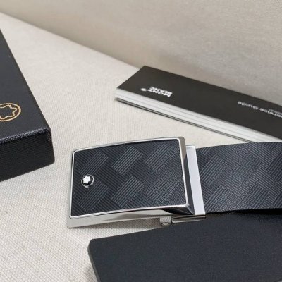 Mont~Blanc万~宝龙 宽3.5Cm 进口双面牛皮 百分百专柜纯铜扣 一带两用 时尚大气 成功男士的必备品 送礼佳品 自行裁剪尺码 扣头可随意搭配！