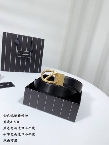 杰～尼亚 宽度3.5Cm 支持芯片防伪 。双面皮带，牛皮材质，配有钌金Gancini扣饰。风格现代，为日常造型增姿添彩。该皮带可调节，且能根据需要剪裁，达到修身