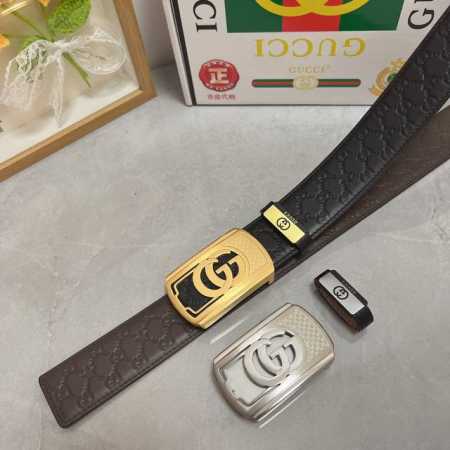 品名：古奇.Gu...Ci 材质：原单牛皮腰带 专柜原单品质、做工精细，时尚大牌，送人自用首选 包装： 请认准如图专柜包装赠送打孔器手提袋专柜礼盒宽度3.8Cm - 点击图像关闭