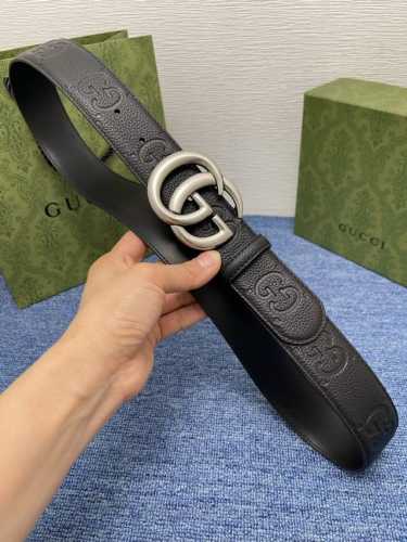 55098 Gucci 经典款进口原厂印花面 搭配原版皮底 精品钢扣 宽4.0 Cm 经典永不过时款 潮流大方 时尚百搭