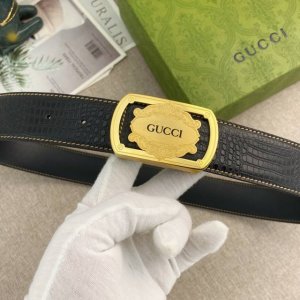 古奇 特种皮腰带系列 ，原厂五金精品不锈钢扣，手感柔软舒适 宽3.8Cm。P200