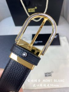 montblanc万宝龙 宽3.5Cm 采用头层牛皮 精品针式扣头 自由裁剪商务休闲皮带