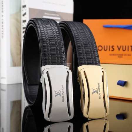 路易威登自动高端品质，宽度3.5精美自动钢扣头意大利进口头层原版花纹，纹理清晰真实感超强，打造全新的视觉郊果，客户入手送礼自用佳品 长度100一125创 - 点击图像关闭