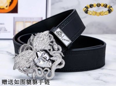 皮带：范思哲.Ver 原单 腰带：百分百头层牛皮，双面荔枝纹，保证真皮。24K纯钢扣双面可用专柜同等质量， 送人自用首选包装： 请认准如图专柜包装，赠送打孔器，