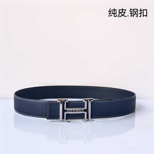 特 Hermes[正]原单爱马仕，宽3.8Cm进口原版皮带身，双面可两面用，精品电镀五金 ！