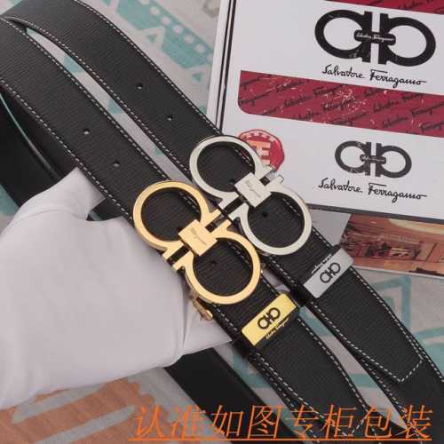 品名：菲拉格木 皮带原单 腰带 材料：百分百头层牛皮腰带，保证真皮皮带，专柜原单品质、做工精细，送人自用首选 包装： 请认准如图专柜包装，赠送打孔器，银联发票，
