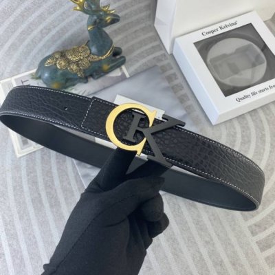 Ck 特种皮腰带系列 ，原厂五金精品不锈钢扣，手感柔软舒适 宽3.8Cm。