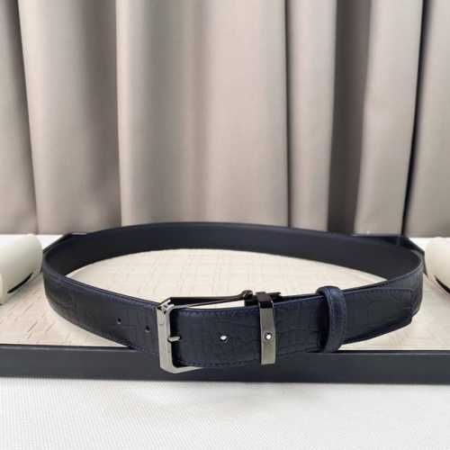 男士万宝龙柔软细腻，百搭大方，宽3.5Cm 、可裁剪款式 官网同步，商务休闲均可使用！