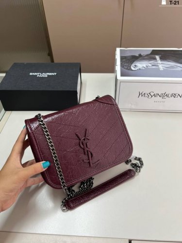Ysl 报纸纹 圣罗兰Ysl-Niki专柜新品 Mini邮差版型经典 质量耐用 颜值耐看超百搭 做气质女王 必备女神战包 礼盒包装T-21尺寸19×15折叠盒飞