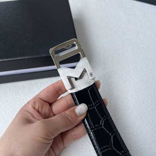 特 品牌：万宝龙新款进口小牛皮，手感细腻柔软。搭配纯钢自动精品钢扣，男士必备！宽度：3.5Cm