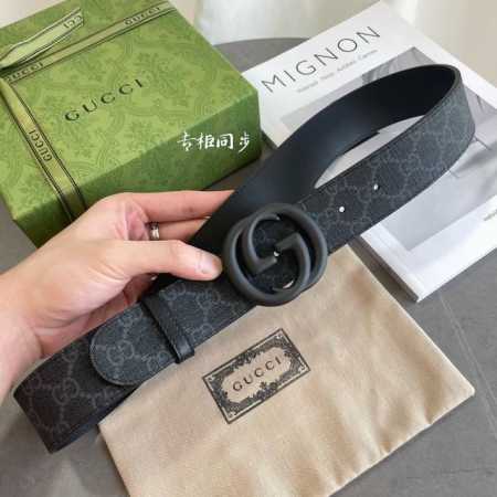 特P150 Gucci 专柜新版横标 编码411924·Kgdhn·1476 双面进口原厂防水Pvc材质 比牛皮还耐用 宽度4.0Cm 烤漆工艺双G带扣 - 点击图像关闭