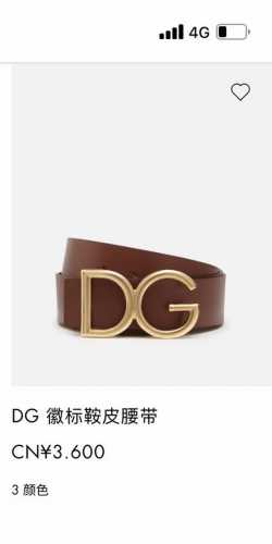 D&G杜嘉 班纳官网新款lux鞍皮腰带，精品宽度：4.0Cm，原版定制铜扣