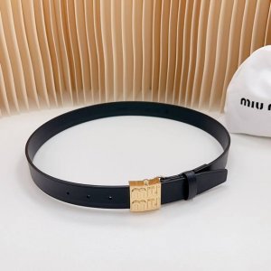 3.0Cm 缪缪官网新款，双面头层牛皮皮料，长度：.75.80.85.90.95.100欧，铜五金扣原版开模定制庆祝]