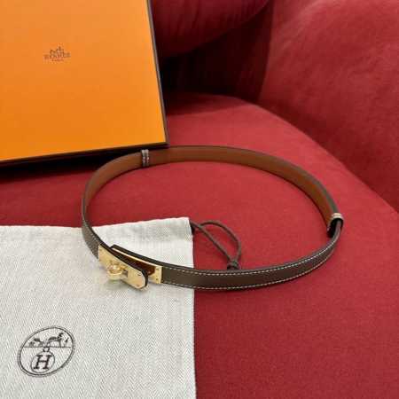 定制级 爱马仕hermes 女士腰带 原单完美正品代购级:法国定制纯进口epsom小牛皮，韧性十足，皮质手感细腻， 搭配316精钢完美kelly .18K金 . - 点击图像关闭
