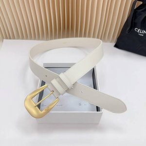 3.5Cm塞琳新款腰带，双面头层牛皮皮料，长度：.75.80.85.90.95.100.105欧，铜五金扣原版开模定制庆祝]
