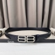 Alenciaga Bb 窄版腰带 这款bb 版腰带来自balenci设计细节，正面扣、打孔式细节3.0Cm 男女均可佩戴