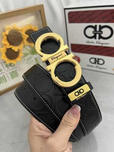 品名：菲拉格幕 原单 材质：原单牛皮腰带 百分百头层牛皮腰带保证真皮，24K纯钢扣，专柜原单品质、做工精细，时尚大牌，送人自用首选 包装： 请认准如图专柜包装赠