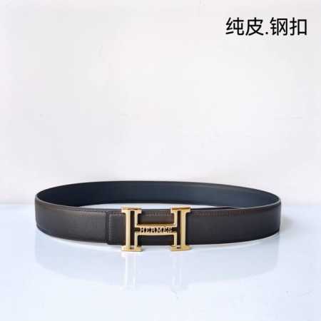 特 Hermes[正]原单爱马仕，宽3.8Cm进口原版皮带身，双面可两面用，精品电镀五金 ！ - 点击图像关闭