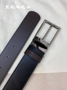 Montblanc万宝龙 宽3.5Cm 采用头层牛皮 精品针式扣头 自由裁剪商务休闲皮带