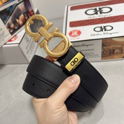 品名：菲拉格幕 原单皮带 材质：原单牛皮腰带 百分百头层牛皮腰带保证真皮，24K纯钢扣，专柜原单品质、做工精细，时尚大牌，送人自用首选 包装： 请认准如图专柜包