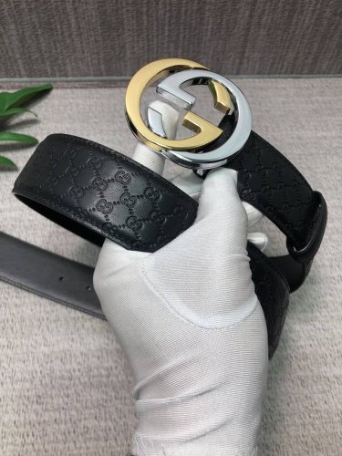 配全套包装礼盒 古驰：原单头层牛皮压G面，内衬头层小牛皮底，搭配原单扣.原单皮料定制，专柜宽度3.8