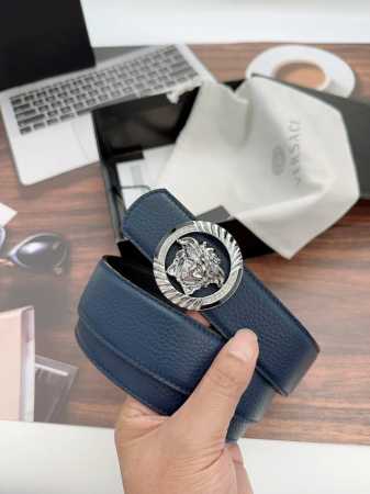 范思哲专柜同步原单品质进口小牛皮革！宽度：3.8Cm。 - 点击图像关闭