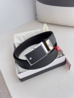 品名：万宝龙.Montblanc原单 腰带 皮带 型号：挂扣，新款原版经典精品挂扣，实物拍摄，原版头层牛皮 材料：百分百头层牛皮，保证真皮。双面可用专柜同等质量