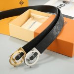 特P190 Lv 头层牛皮 宽3.5Cm 官网同步，不锈钢金属标识，适合商务低调人士！自动扣款式