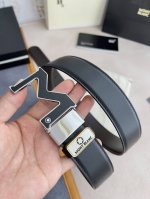品名：万宝龙.Montblanc原单 腰带 皮带 型号：挂扣，新款原版经典精品贴皮字母挂扣，实物拍摄，原版头层牛皮 材料：百分百头层牛皮，保证真皮。双面可用专柜