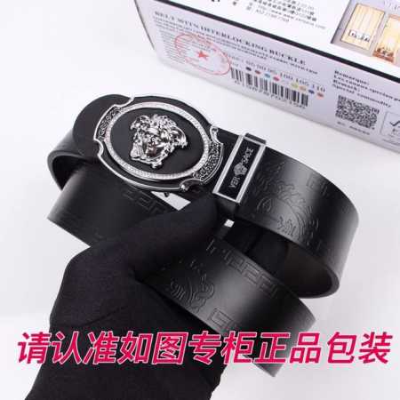 品名：范思哲.Versace原单 型号：认准如图专柜包装，送打孔器 材料：双面可用，百分百头层牛皮，保证真皮。美人头，24K钢扣，复古做旧工艺长城纹路，双面可用 - 点击图像关闭