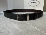 Pra、Da 普拉～达男士旋转针扣款，带身双面十字纹双面可用，与时尚的不期而遇。宽度:3.5Cm。顶级