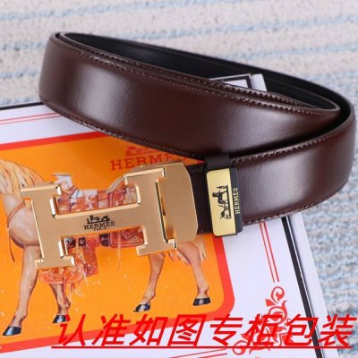 品名：爱马仕...自动带 材料：百分百头层牛皮，保证真皮。24K纯钢扣双面可用专柜同等质量， 送人自用首选 包装： 请认准如图专柜包装，赠送打孔器，银联发票，宽