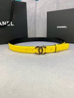宽度3.0Cm Chanel 香奈儿 此经典两面平纹皮搭配面压品牌Logo、给造型增添几分气质，金 银色花纹金属精品钢扣。