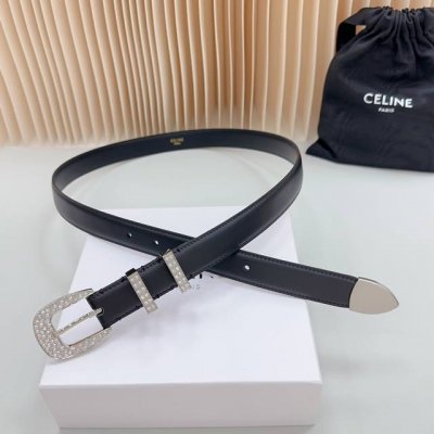 特 2.5Cm塞琳新款腰带，双面头层牛皮皮料，长度：.75.80.85.90.95.100.欧，铜五金扣原版开模定制庆祝]