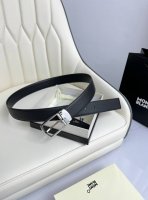 特 Montblanc万宝龙 宽 Cm 采用头层牛皮 精品针式扣头 自由裁剪商务休闲皮带