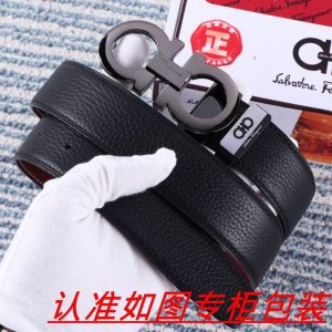 品名：菲拉格木 腰带原单 皮带 材料：百分百头层牛皮，保证真皮。24K纯钢扣双面可用专柜同等质量， 送人自用首选 包装： 请认准如图专柜包装，赠送打孔器，银联发