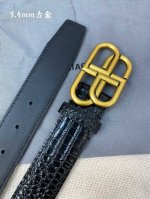 特 巴黎世家鳄鱼纹 新款腰带 双面意大利雾面小牛皮 搭配复古扣--宽度3.5