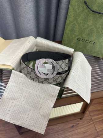 特 Gucci皮带 4.0印花进口防水面料，内衬原版皮底。配以经典互扣式花纹Gg铜金属扣头，原单品质，专柜同款 - 点击图像关闭